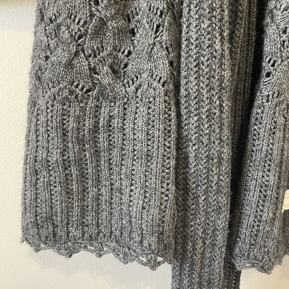 Odd Molly Long Cardigan Sweater S (1) Gray Wool Alpaca Blend 767 Tie Waist - Picture 11 of 15